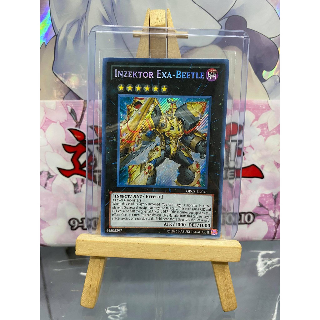 [ Dưa Hấu Yugioh ] Lá bài thẻ bài Inzektor Exa Beetle – Secret Rare - Tặng bọc bài nhựa bảo quản