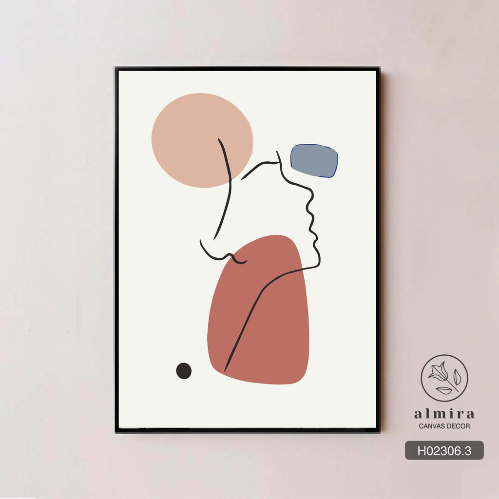 💄 Tranh cô gái bằng vải canvas siêu nhẹ treo phòng ngủ tặng đinh treo 3 chân[H023]