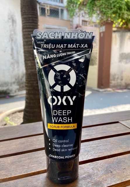 OXY Deep Wash Scrub Formula - Kem rửa mặt có hạt làm sạch sâu, đánh bay nhờn, tút sáng da 100g