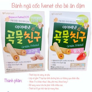 [Chính hãng] Bánh Ngũ Cốc Ăn Dặm IVENET Hàn Quốc Dinh Dưỡng Bổ Sung Canxi Và DHA Cho Bé