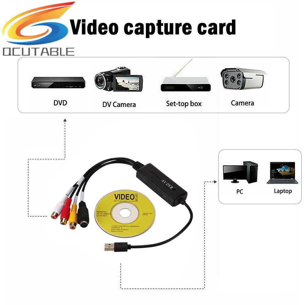 Bộ ChuyểN ĐổI USB 2.0 AV S RCA Cho DV / Hi8 / VHS TV DVD