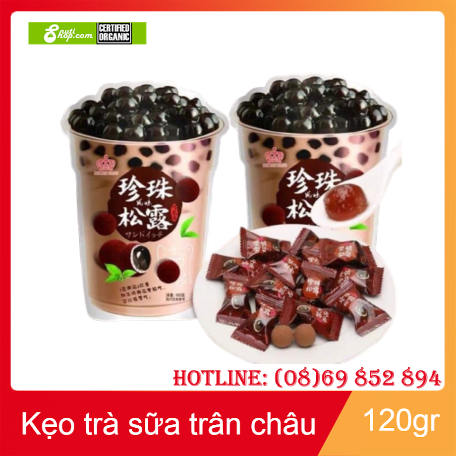Kẹo trà sữa trân châu Đài Loan 1 gói 120gr