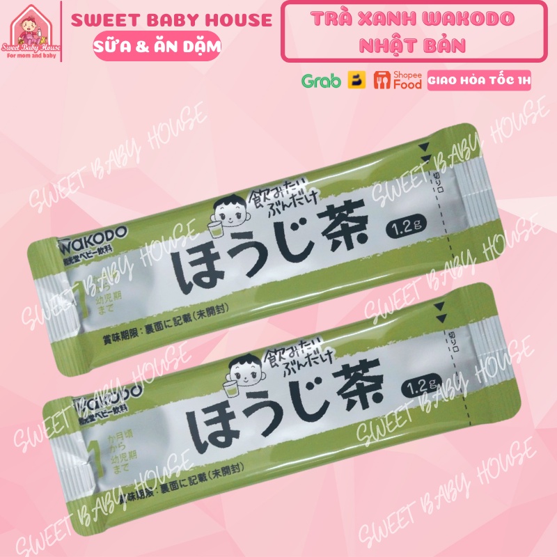 Trà Wakodo Nhật Bản trà xanh, hoa quả, điện giải, lúa mạch gói 3-5g cho bé. Date 8/2023 - Sweet Baby House