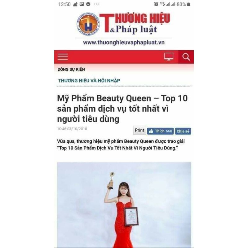 Sữa rửa mặt từ 10 loại hoa tặng son kem siêu lì đỏ đất (chính hãng) beauty Queen