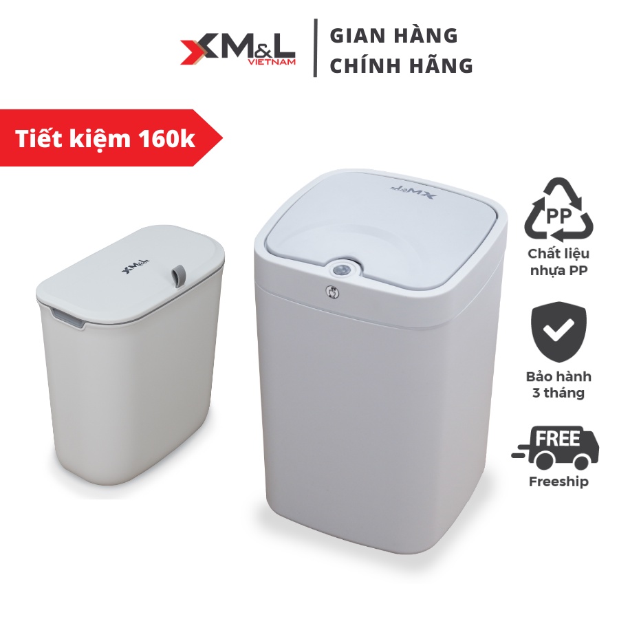 Combo Thùng rác Thông minh B-JA 18 Lít + Thùng rác treo nhà bếp M&amp;L 7 Lít