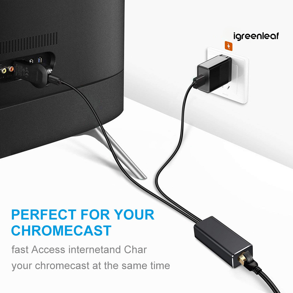 Cáp Chuyển Đổi 2 Trong 1 Micro Usb / Usb Sang Rj45 Ethernet Cho Chromecast Fire Tv Stick