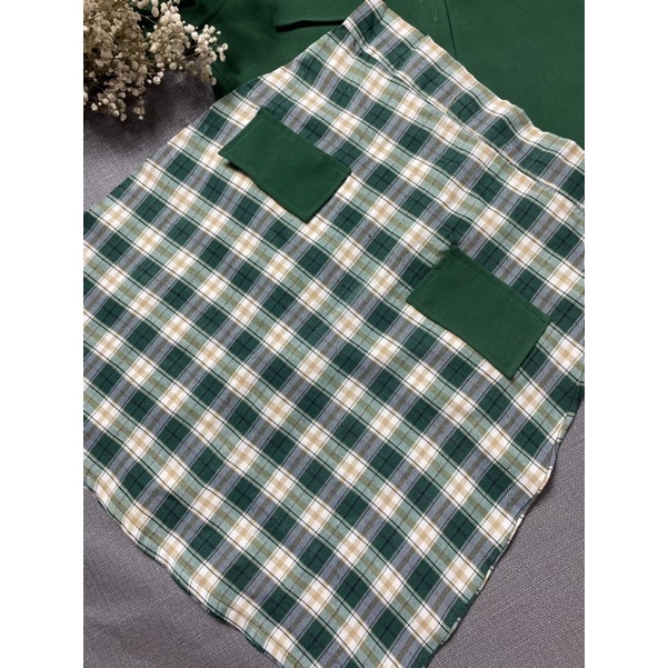 Set Bô Đi Chơi Áo Sơ Mi Phói Chân Váy Kẻ Phong Cách Hiện Đại Cá Tính Thời Trang Nữ Xm Minh Phúc