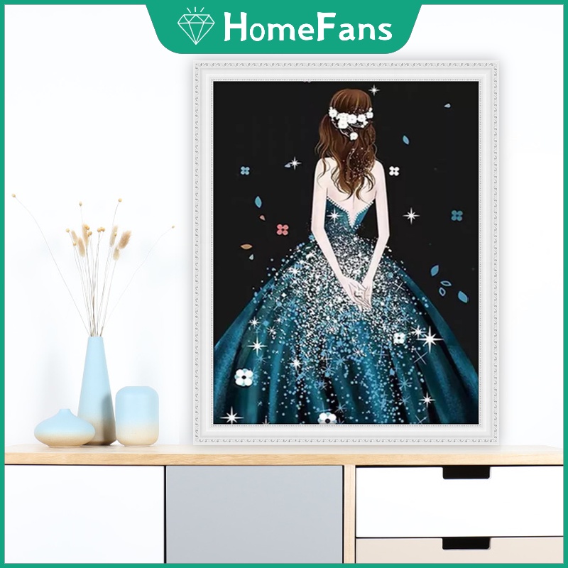 Bộ Tranh Đính Đá 5D Tự Làm Hình Đầm Cưới / Bạn Bè Kích Thước 40x50cm