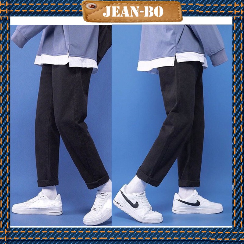 Quần jean bò baggy nam nữ ống suông rộng Unisex hàng Quảng Châu phong cách Hàn Quốc sành điệu style 2021 - JEANBO-MJ146