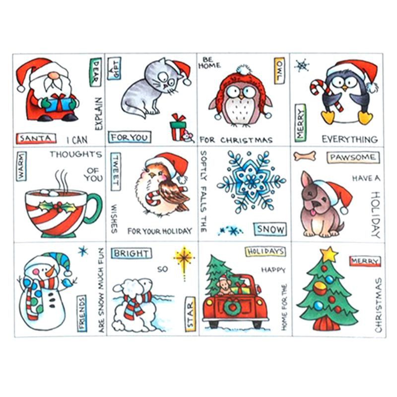 love* Christmas Animals Silicone Clear Seal Stamp DIY Scrapbooking Embossing Photo