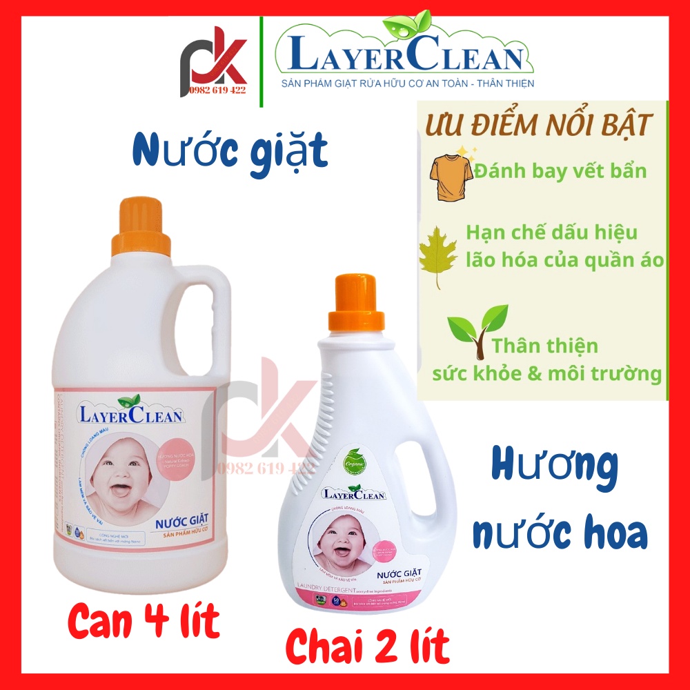 Hàng Chính hãng - Nước giặt hữu cơ LayerClean hương gió biển, Hương nước hoa
