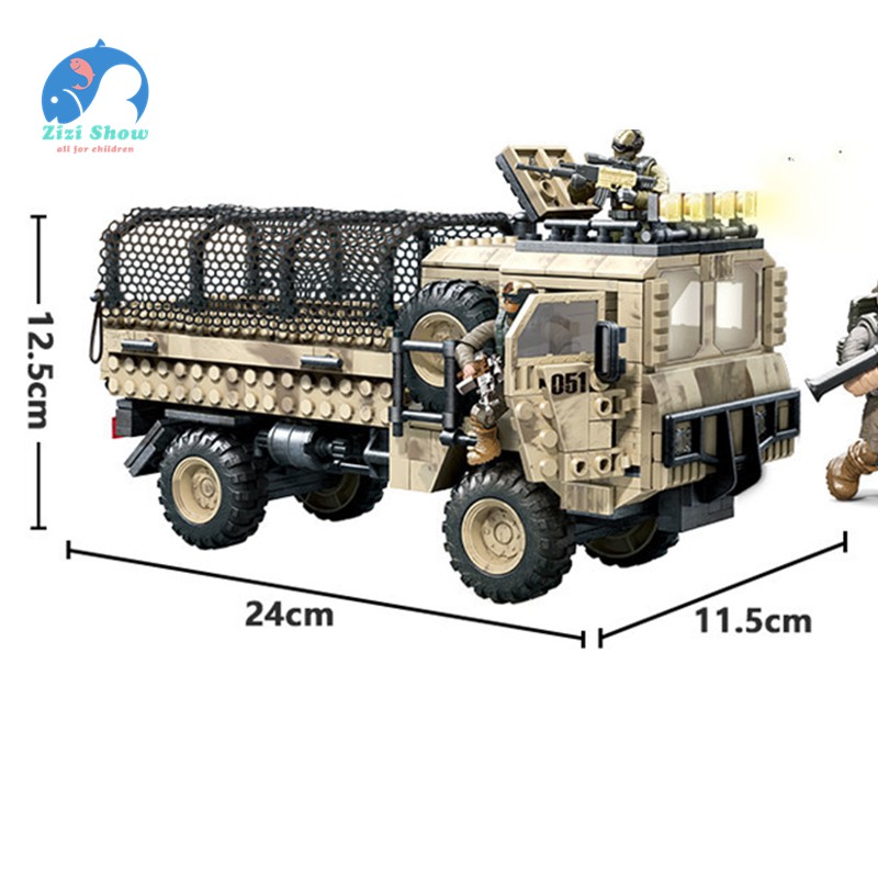 Bộ Lắp Ghép Lego Hình Xe Tải Quân Đội Ww2