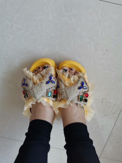 Dép bánh mì nơ thời trang 8,5cm 011606 - kèm ảnh thật