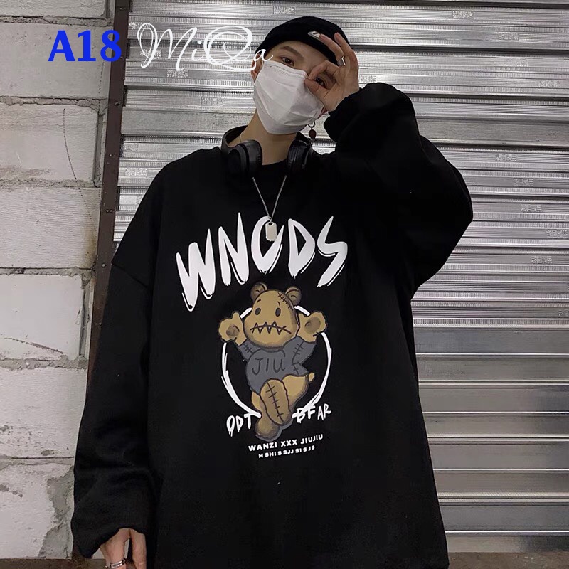 Áo Nỉ Bông Thời Trang UNISEX Họa Tiết Gấu Siêu Ngầu 🐻 / SWEATER FREESIZE 💜 MiQa 💜 #24 | BigBuy360 - bigbuy360.vn