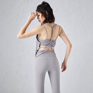 ĐỒ TẬP GYM, YOGA - Bộ đồ tập gym cạp cao nâng mông, Áo bra đan dây lưng kết hợp áo yếm đào sexy [FANDRUINO]