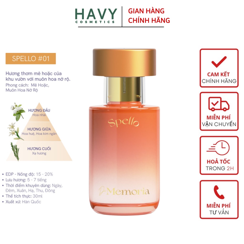 Nước Hoa De Memoria 01 Spello 30 ml