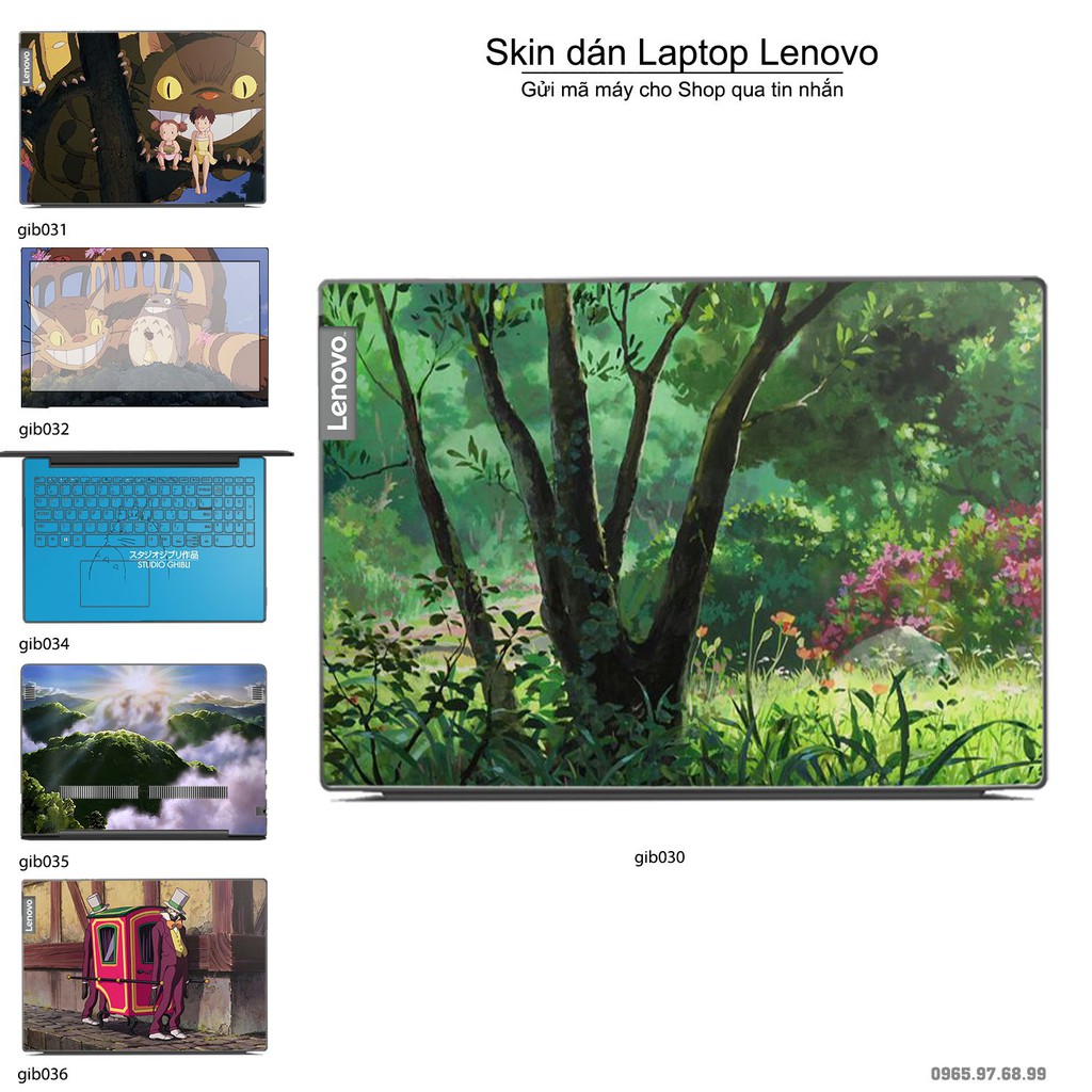 Skin dán Laptop Lenovo in hình Ghibli movies (inbox mã máy cho Shop)