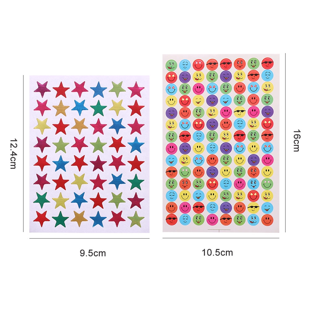 Set 10 Tấm Nhãn Dán Hình Mặt Cười Cho Bé