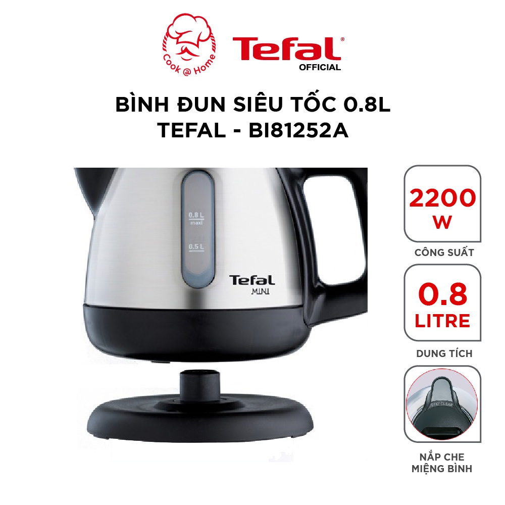 Bình đun siêu tốc Tefal Mini Aprecia BI81252A - 0.8L, 1850W