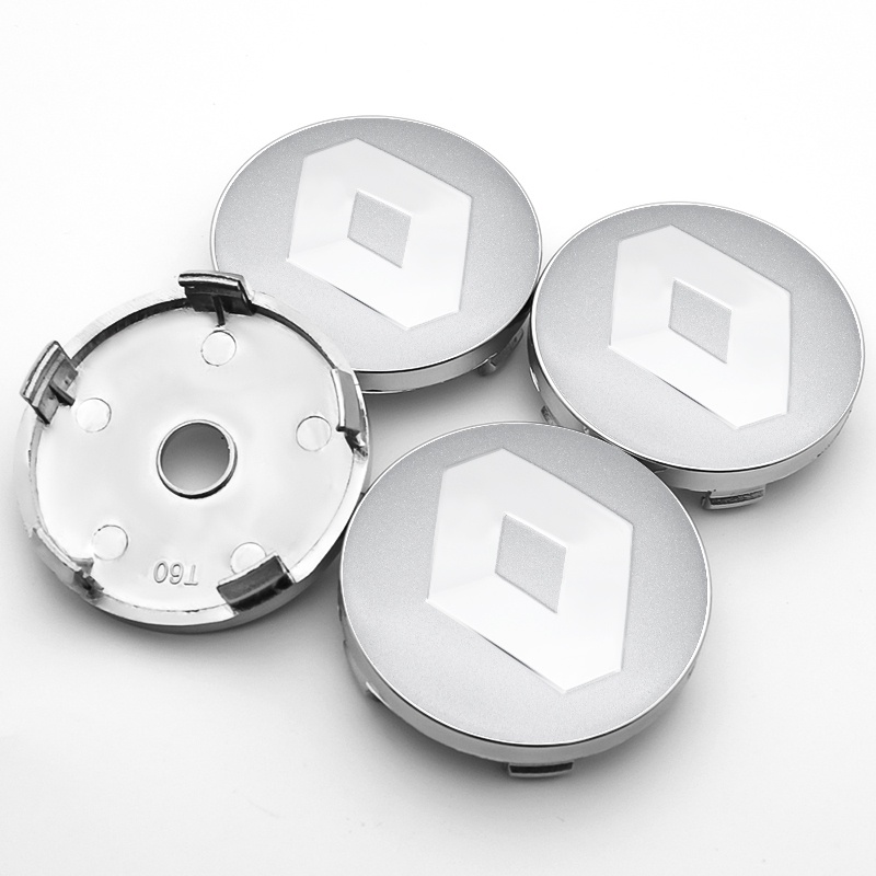 4 60mm lốp trung tâm nắp trung tâm ô tô trang trí logo cho Renault Koleos Kadjar Scenic Megane Sandero Espace Clio Captur Kangoo Laguna Talisman Twingo Phụ kiện xe hơi