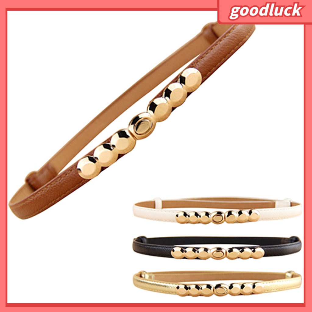 Thắt Lưng Giả Da Khóa Hợp Kim Điều Chỉnh Được Thời Trang Cho Nữ