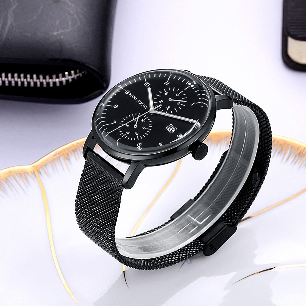 [Tặng vòng tay] Đồng hồ nam Mini Focus chính hãng MF0052G.06 dây da/ kim loại cao cấp