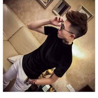 Áo thun nhung cổ lọ cao cấp