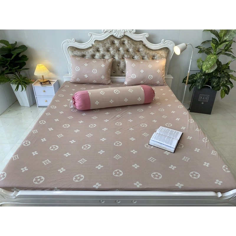Bộ Drap thun Hàn Quốc 4 món mát mịn