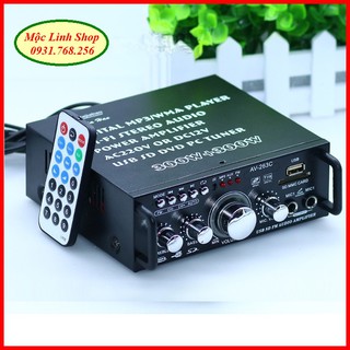 Ampli mini bluetooth 12v 220v AV-153TV,cổng USB, SD, FM