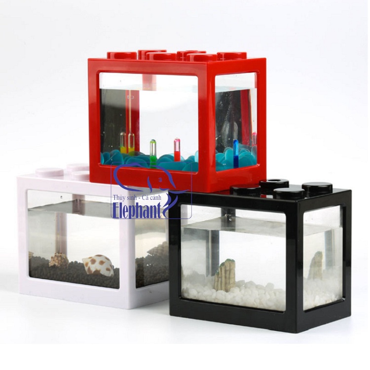 Keo hồ bể show nuôi cá betta bằng mica kích thước 12x10x8cm