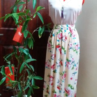 Đầm hoa voan
