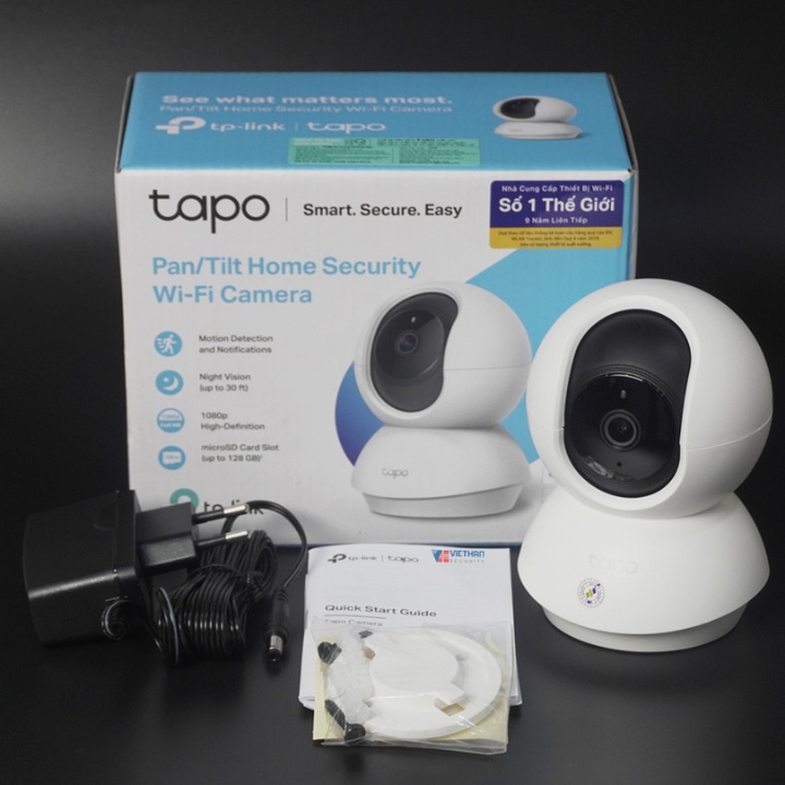 Camera Wifi TP-link Tapo C200 - FullHD 1080P , đàm thoại 2 chiều , cảnh báo chuyển động , xoay 360° , bảo hành 2 năm