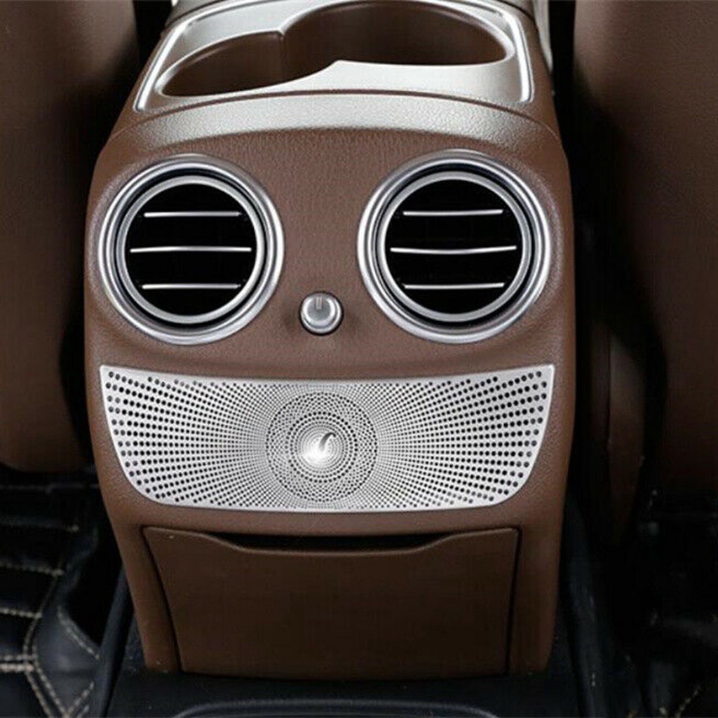 Ốp Viền Lỗ Thông Gió Phía Sau Màu Bạc Nhám Cho Mercedes Benz E Class W213 C Class W205 GLC X253 GLC260