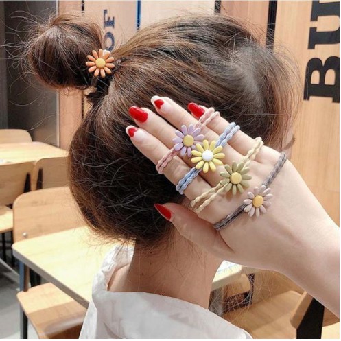 &quot;Hot Trend&quot; ..Combo 5 Dây Buộc Tóc Hoa Cúc Mẫu 2020