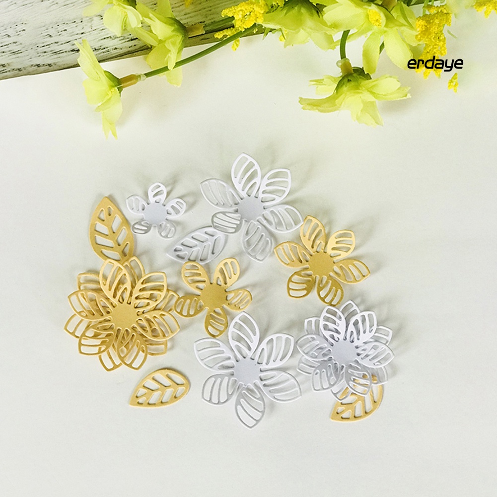 Bộ khuôn cắt giấy làm từ kim loại hình hoa trang trí Scrapbook