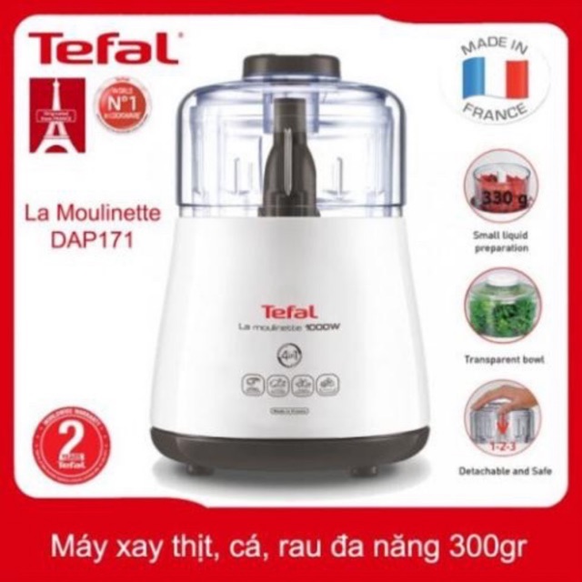 MÁY XAY THỊT TEFAL DPA17171 4TRONG1 CÔNG XUẤT 1000W NHẬP KHẨU PHÁP BẢO HÀNH TOÀN QUỐC 2 NĂM