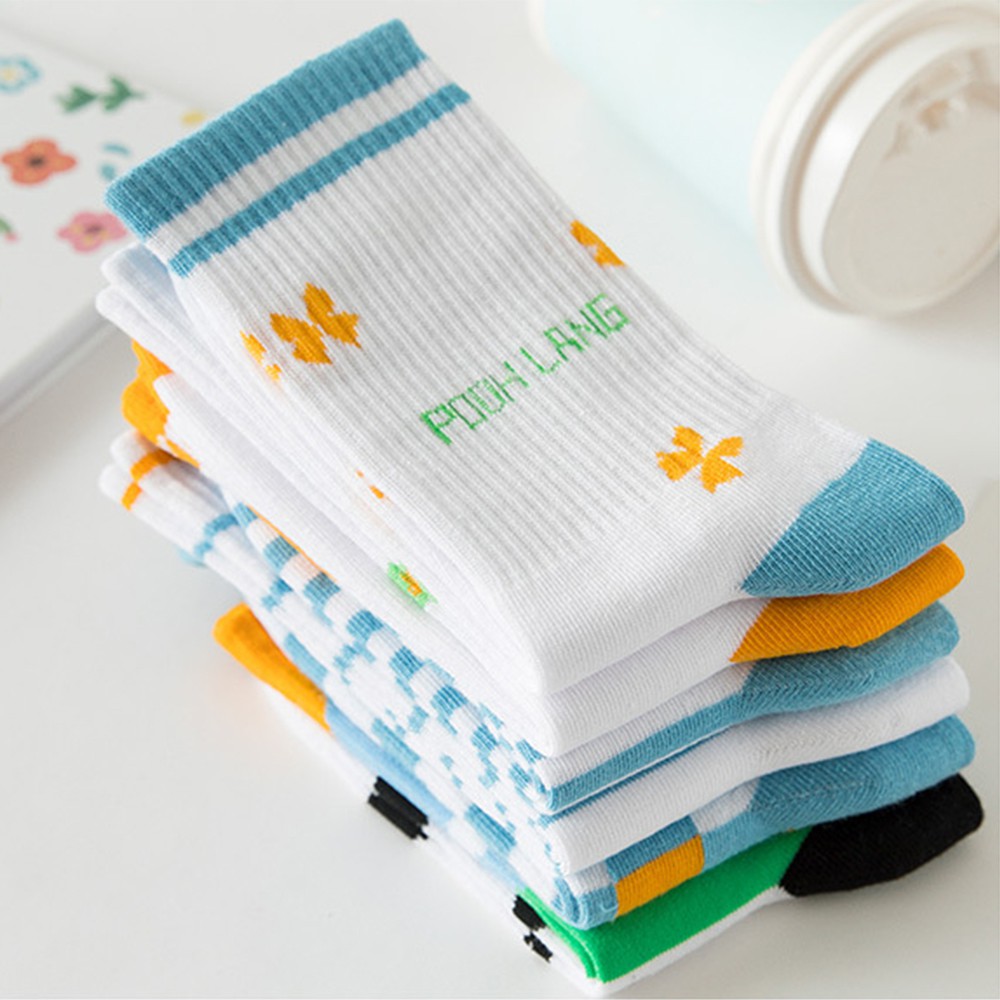 Vớ Cotton Họa Tiết Sọc Ngang Nhiều Màu Thời Trang Cho Nữ Sau2Life