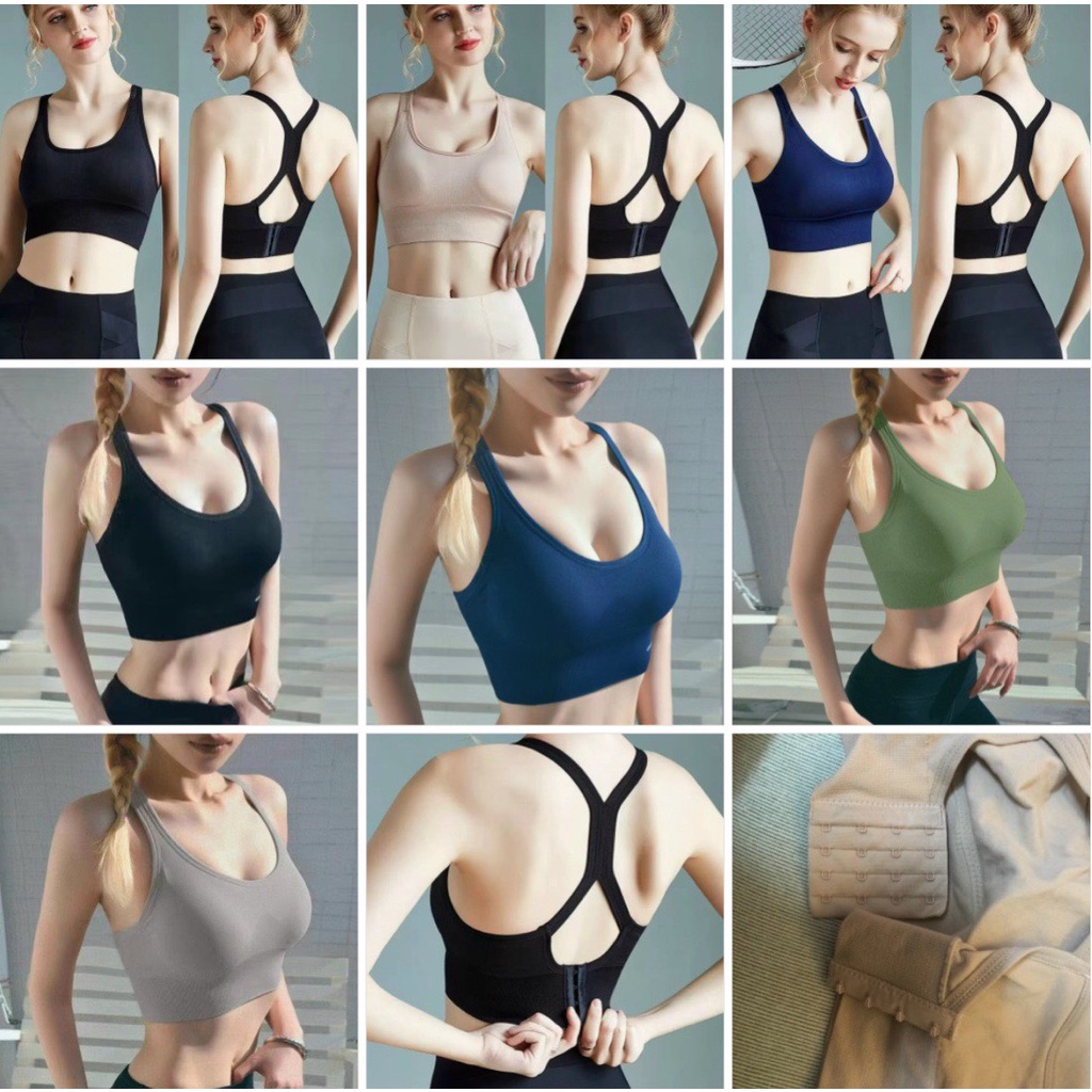 Áo tập  gym yoga bra thể thao Erobic chạy bộ đạp xe dáng crotop hàng xịn giá rẻ chất đẹp có khuy móc