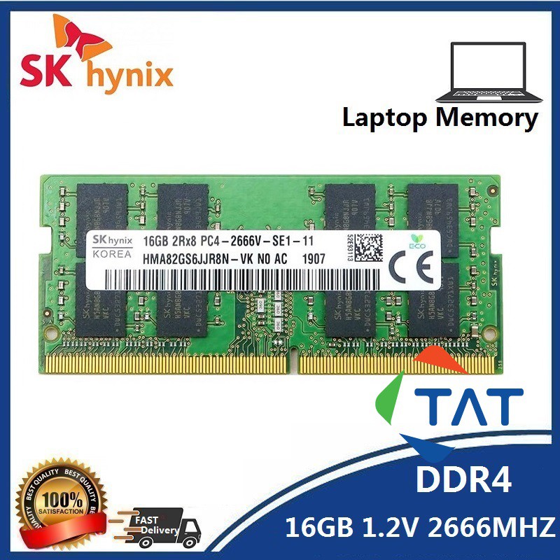 Ram Laptop 16GB DDR4 2666MHz SK Hynix Chính Hãng - Bảo hành 36 tháng 1 đổi 1