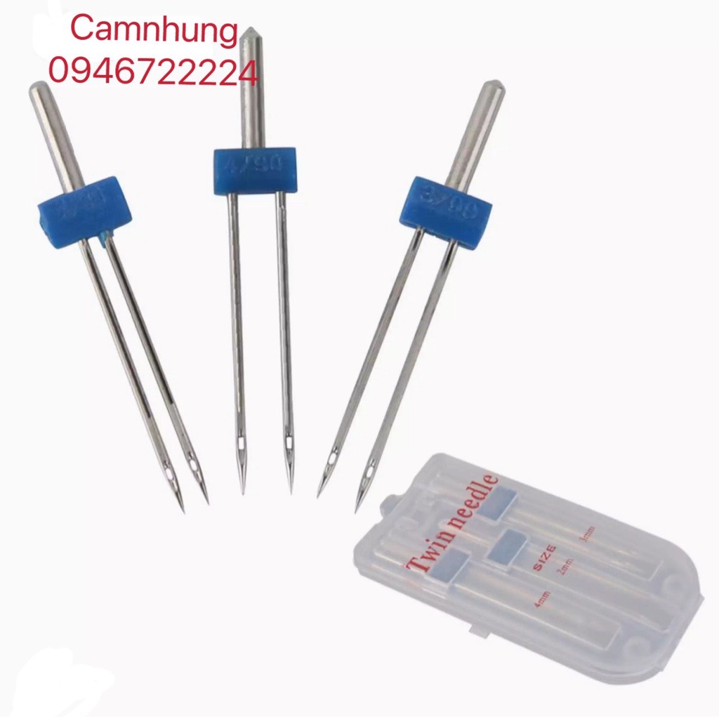 kim đôi kích thước 2,3,4mm sử dụng cho máy may đa năng. bộ 3 cây 3 kích thước