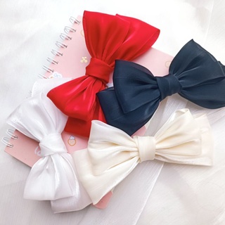 Kẹp nơ vải organza nhà Jendyciii