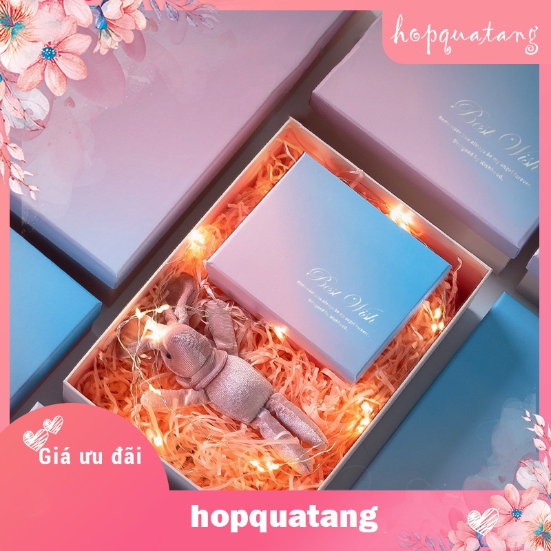 Hộp quà tặng sinh nhật màu hồng cứng cáp nhiều size cao cấp