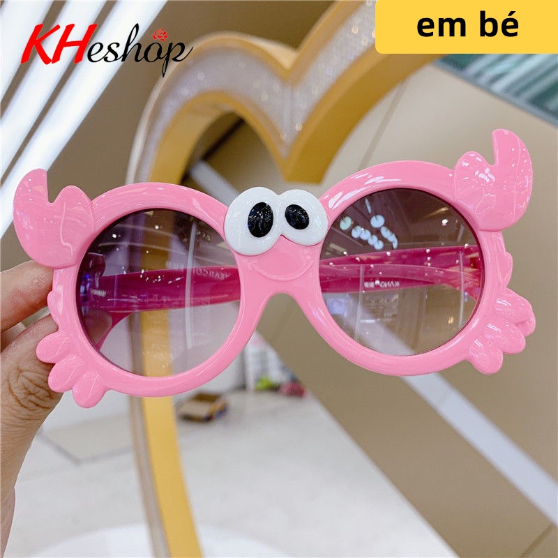 Kính chụp ảnh cho bé hình Con Cua siêu đáng yêu,  Kính râm cho bé sơ sinh chống bức xạ và tia UV400, giá rẻ mã Y1542