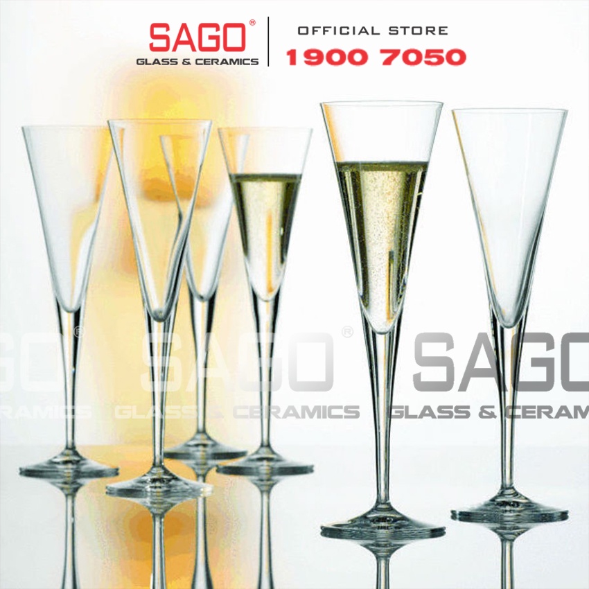 Ly Thủy Tinh Pasabahce V-Line-champagne flute Glass 150ml | Nhập khẩu Thổ nhĩ kỳ