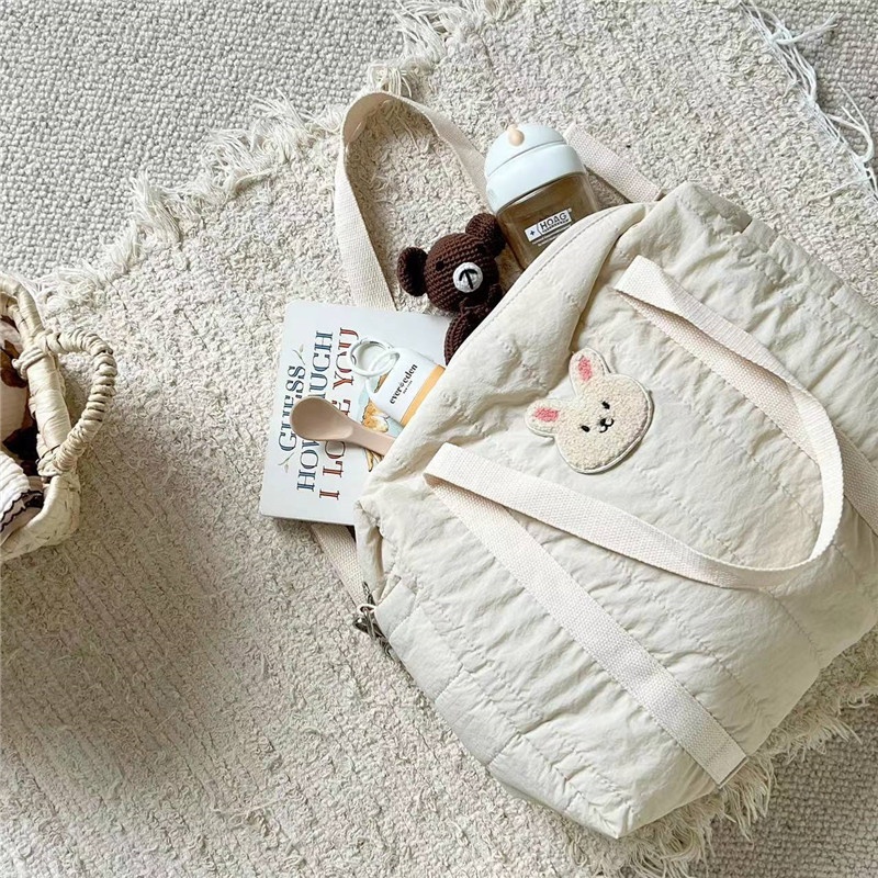 Túi Đeo Vai Đựng Bình Nước / Tã Lót Cỡ Lớn Thiết Kế Đơn Giản Phong Cách Hàn Quốc Mới Tiện Dụng Cho Mẹ Bỉm Sữa