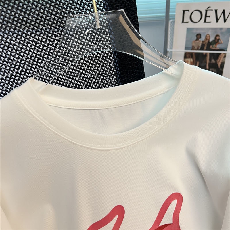 Áo Thun cotton Tay Ngắn Dáng Rộng Phong Cách Hàn Quốc Hàng Mới Dành Cho Bạn Nữ