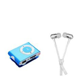 Bộ 1 máy nghe nhạc MP3 mini (màu ngẫu nhiên) và 1 Tai nghe dây kéo