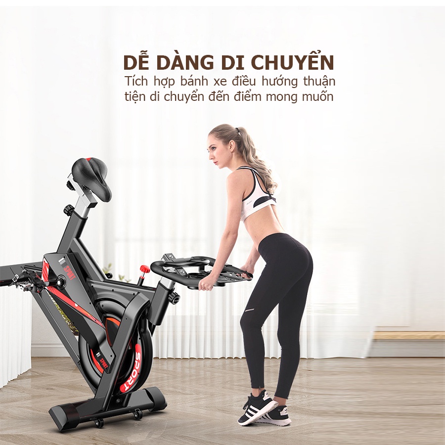 Xe đạp tập Gym JOBUR GH 707 - Xe đạp tập thể dục ĐA NĂNG tại nhà Hàng nhập khẩu CAO CẤP - Khung sườn thép chống gỉ