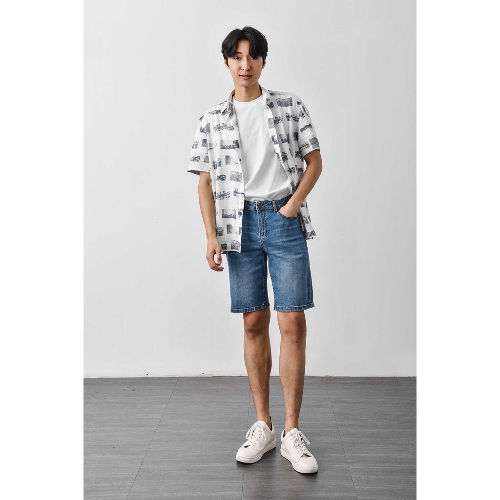 Áo Sơ Mi Tay Ngắn Nam Họa Tiết In Form Regular - Routine 10S21SHS013