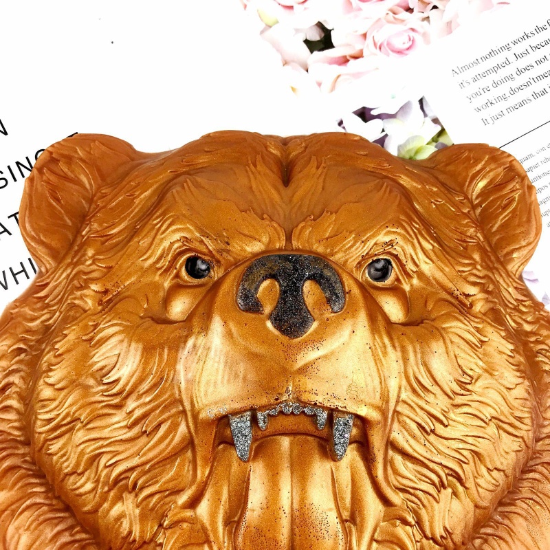 Khuôn Silicone Làm Mặt Dây Chuyền Hình Đầu Gấu 3D DIY